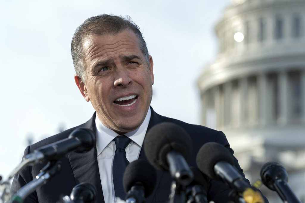 Hunter Biden Hunter Biden speaks into the microphone