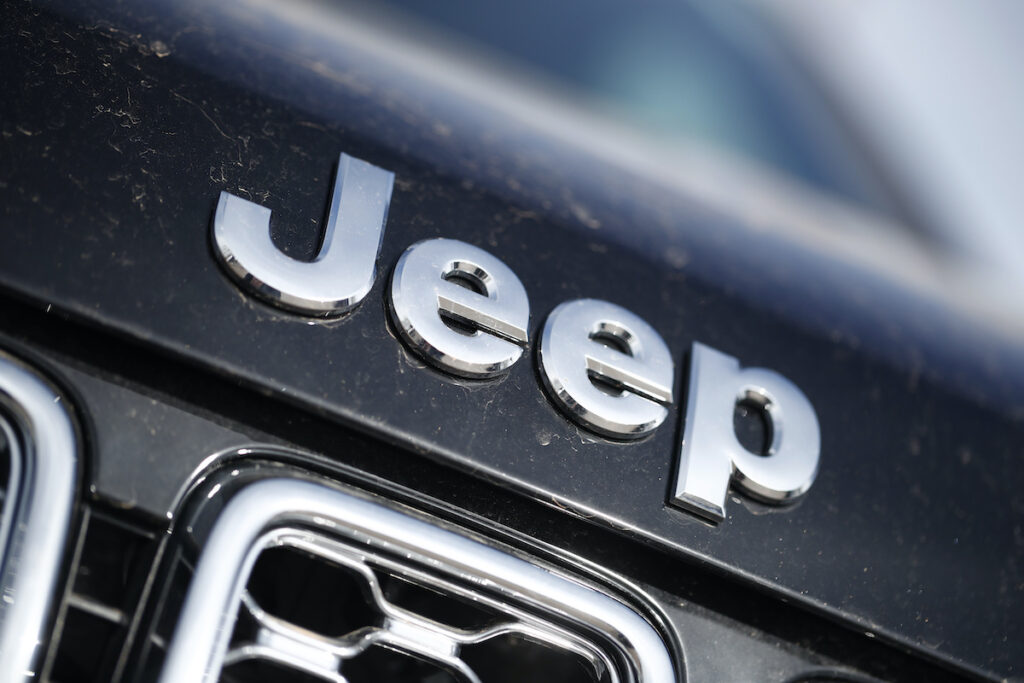 2018 Jeep Grand Cherokee This April 15, 2018 photo shows the Jeep logo in the south Denver suburb of Englewood, Colo. Chrysler is recalling more than 330,00 Jeep Grand Cherokees, Wednesday, Feb. 28, 2024, because of a steering wheel issue that may cause drivers to lose control of their vehicles. The recall is for 338,238 of Chrysler’s 2021-2023 Jeep Grand Cherokee L and 2022-2023 Jeep Grand Cherokee vehicles.