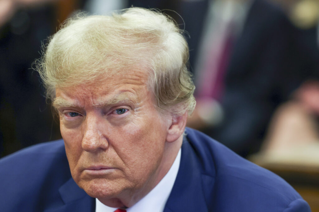 File photo: Former President Donald Trump attends the closing arguments in the Trump Organization civil fraud trial at New York State Supreme Court in the Manhattan borough of New York, Jan. 11, 2024.
