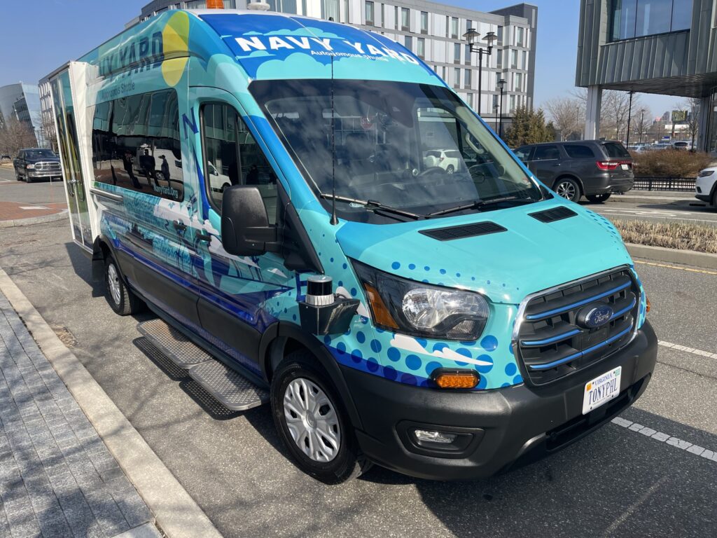 AVshuttlebyMeir-scaled Philadelphia's Navy Yard launched an autonomous vehicle shuttle bus service on February 27, 2024.