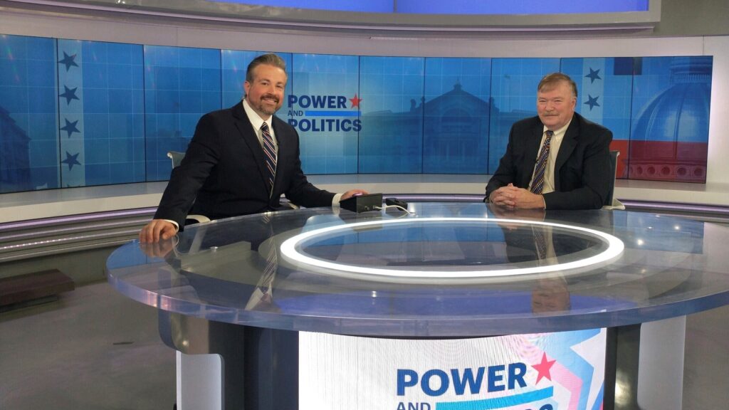 Election 2024-Senate-New Jersey Alex Zdan in the tv studio