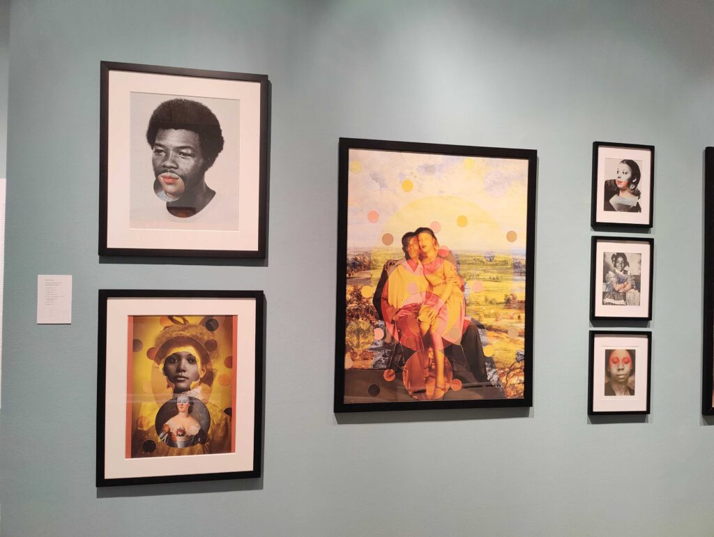 Burnley uses vernacular photographs of Black people and cuts them together classical portraiture of white people.
