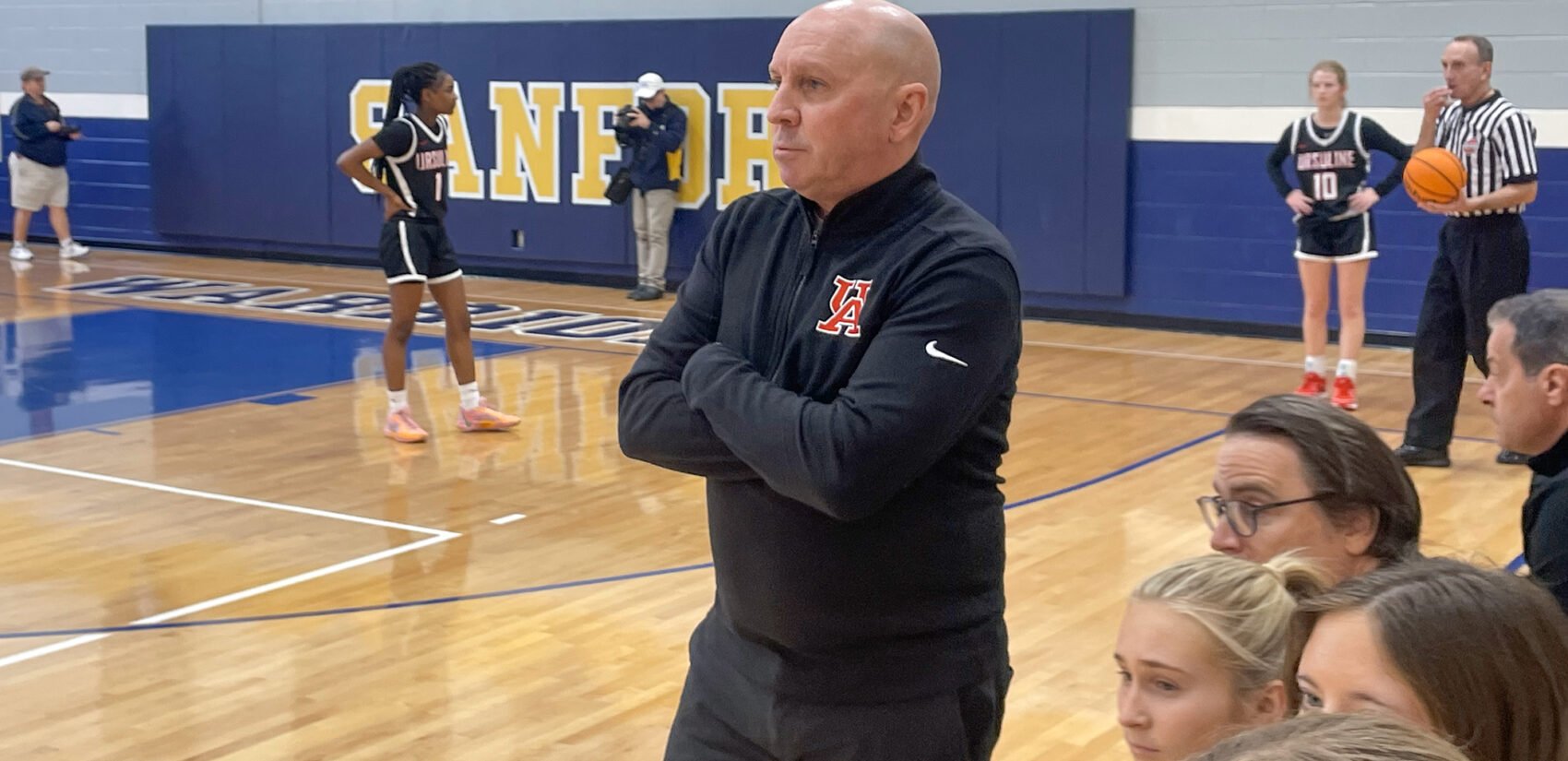 Coach Noonan on the sideline during the game