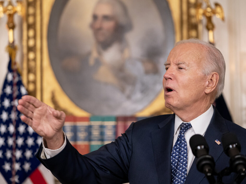 President Biden Responds To Special Counsel’s Report On Handling Of Classified Material Biden speaks at a podium
