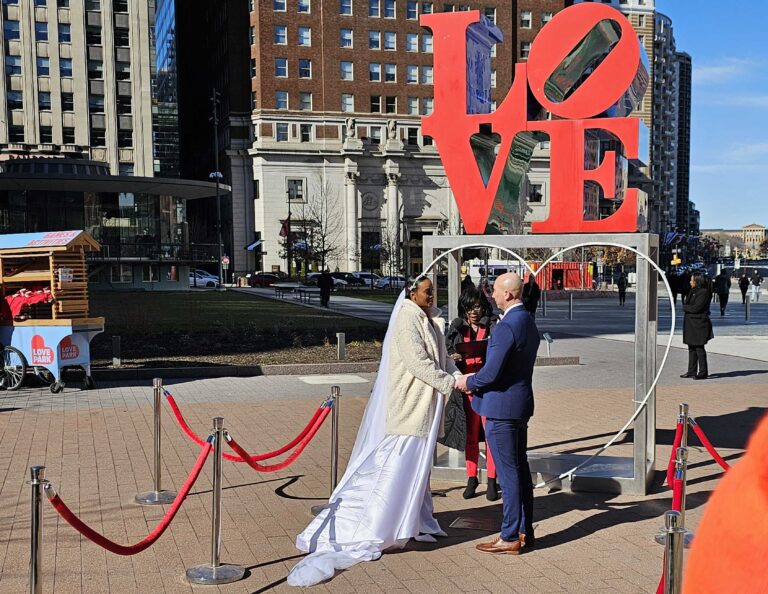 Wedding ceremony outdoors