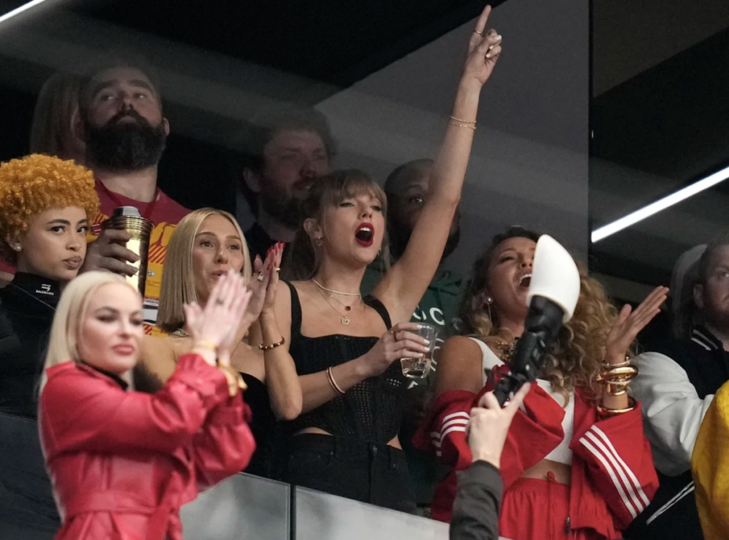 taylor-swift-super-bowl-lviii-AP Taylor Swift attends the Super Bowl LVIII in Las Vegas