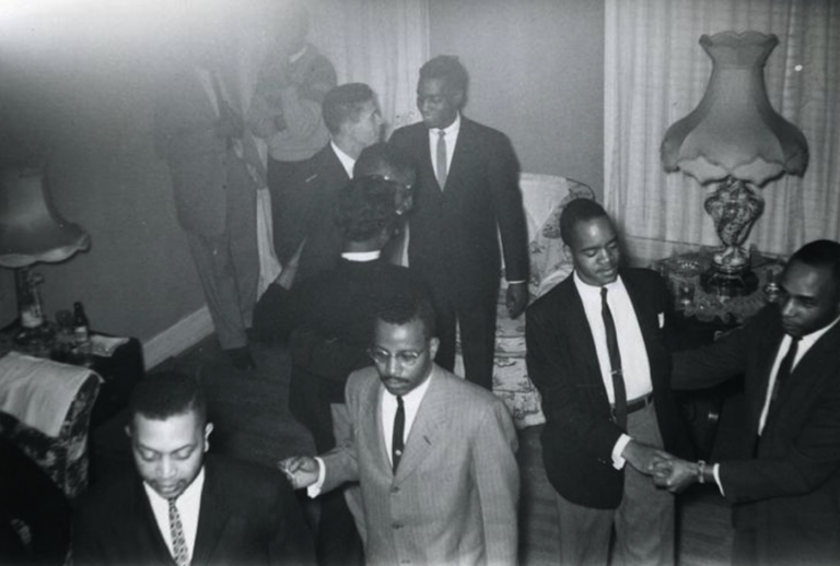 Vintage photo of people dancing