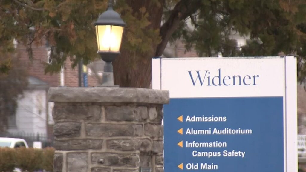widener-fafsa A sign reads Widener University