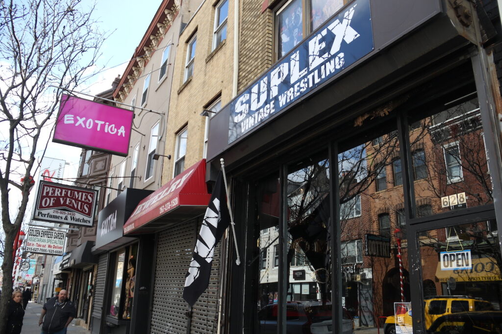 019A9635 The exterior storefront of Suplex Vintage Wrestling.