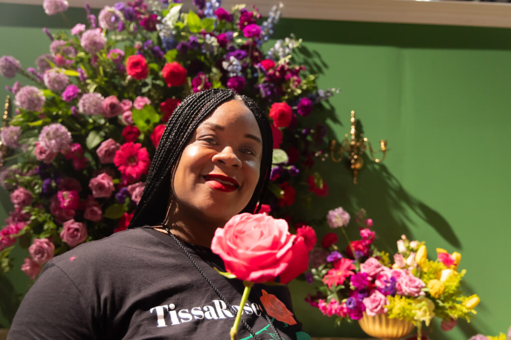 Tanesha Sample at the Flower Show