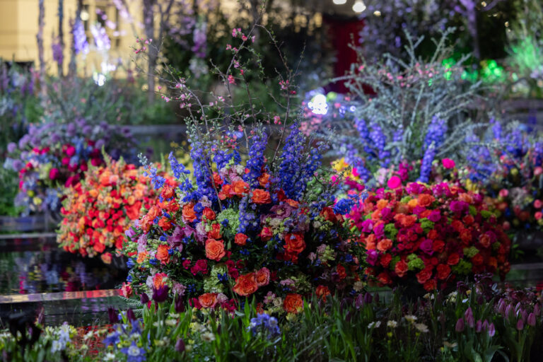 A floral installation at the Flower Show