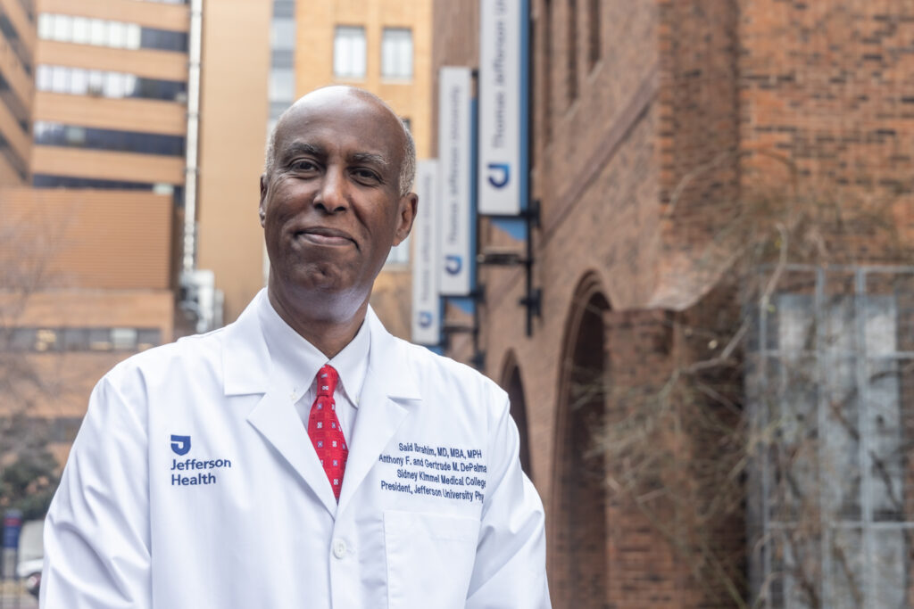 Dr. Said Ibrahim stands outside