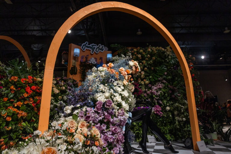 A floral installation at the Flower Show