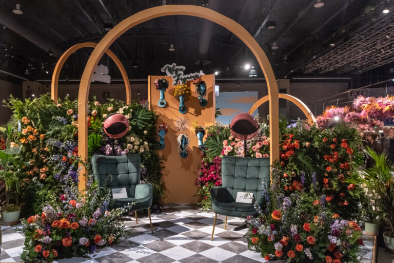 A floral installation at the Flower Show