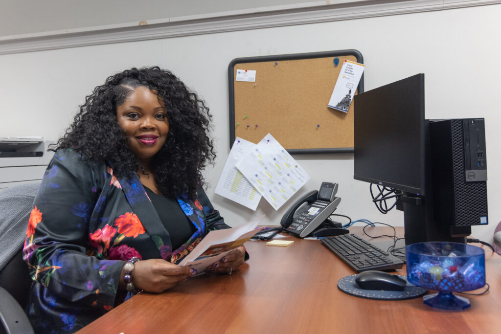 Philadelphia Councilmember At-Large Katherine Gilmore Richardson sits at her desk