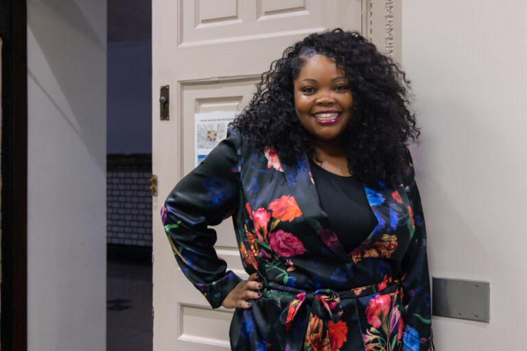Katherine Gilmore Richardson poses for a photo in City Hall