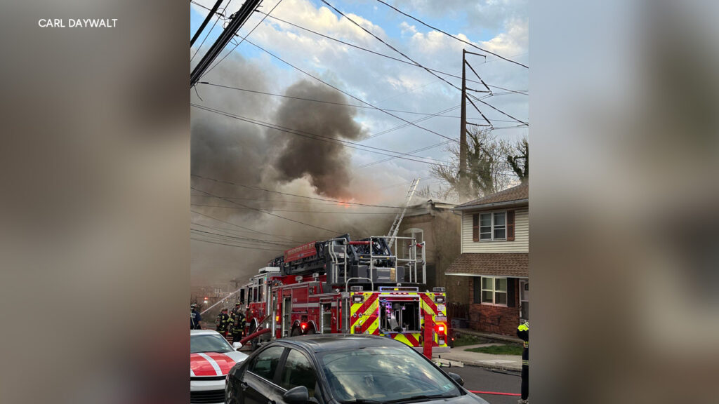 14551130_032024-wpvi-CARL-DAYWALT-royersford-fire A fire broke out in Royersford, Pa.