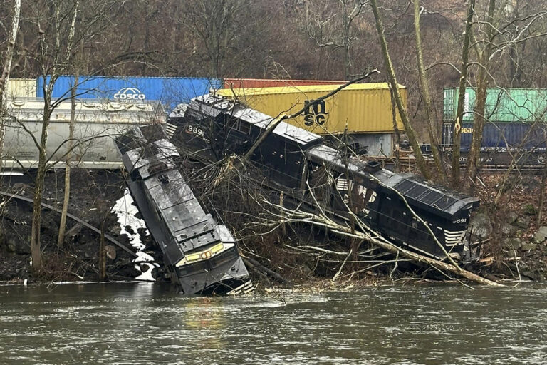 A train derailment