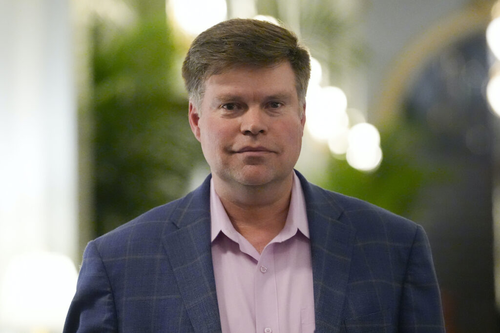 Jason Palmer Democratic presidential candidate Jason Palmer poses for a photo at a Washington hotel in Washington, Tuesday, March 5, 2024.