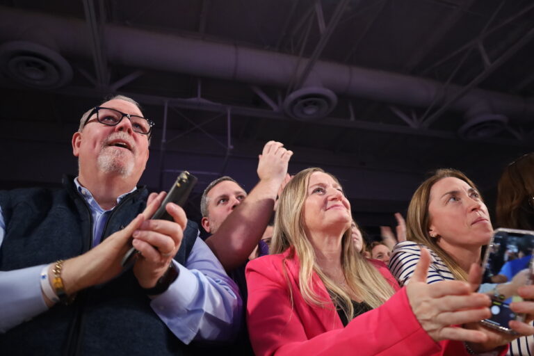 Biden supporters applaud