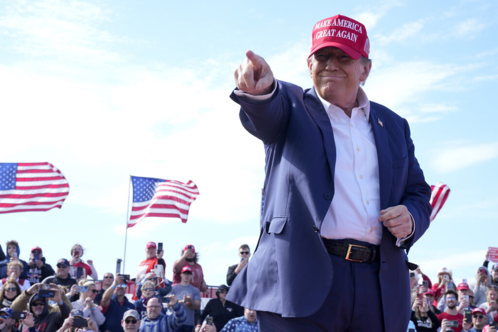 Election 2024 Trump Trump at a campaign rally