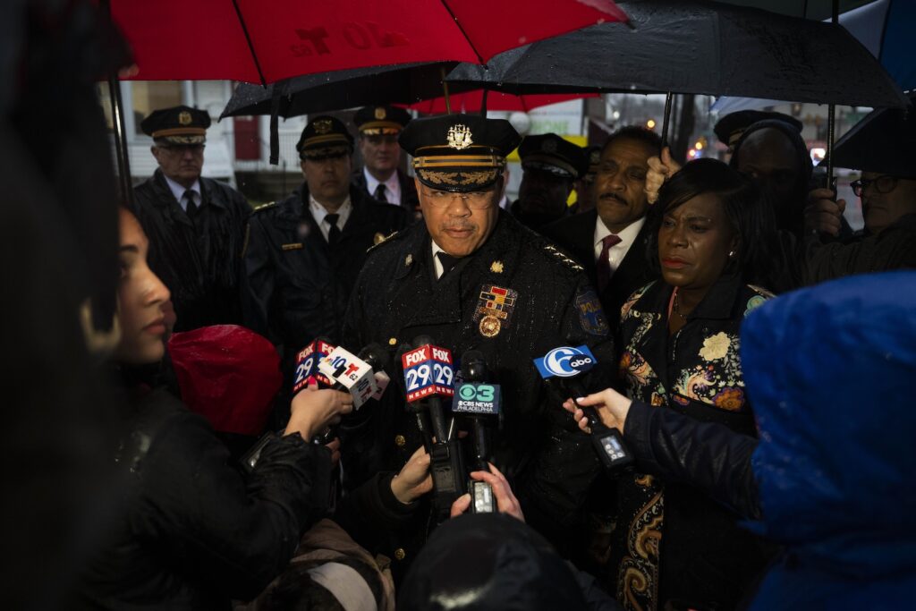 Deadly Bus Shootings Philadelphia Philadelphia Police Commissioner Kevin Bethel speaks with members of the media following a shooting in Northeast Philadelphia on Wednesday, March 6, 2024.