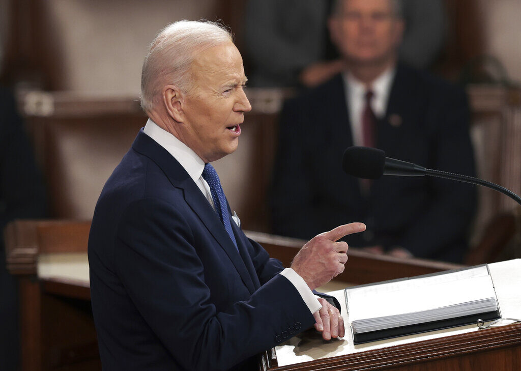 State of the Union President Biden speaks at a podium