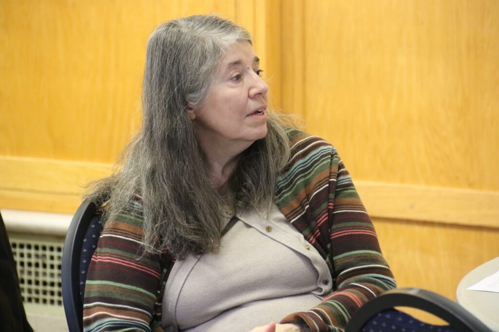 Dr. Denise Wilcox is seen at an WHYY Bridging Blocks event