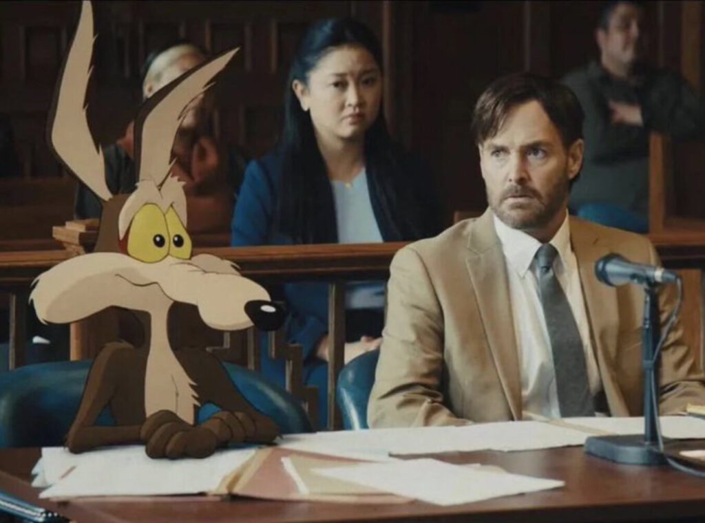 coyote-vs-acme_custom-298a620646b827b4924bbc25a14198b08d2ee5cf-s1600-c85 Wile E. Coyote and actor Will Forte are seen in a still image from the film Coyote vs. Acme. Eric Bauza, another actor in the film, posted the image online in December.