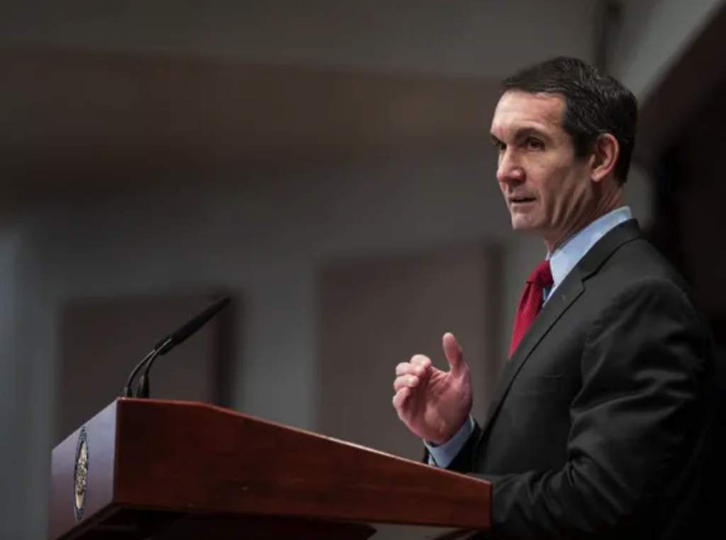 eugene-depasquale-commonwealth-media-services-2024-03-19 Eugene DePasquale speaking at a podium
