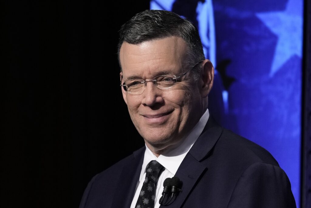 Election 2023 Philadelphia Mayor Then mayoral candidate Jeff Brown takes part in a Democratic primary debate at the WPVI-TV studio in Philadelphia, Tuesday, April 25, 2023.