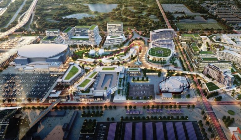 Aerial view of a master plan of phase 2 of development