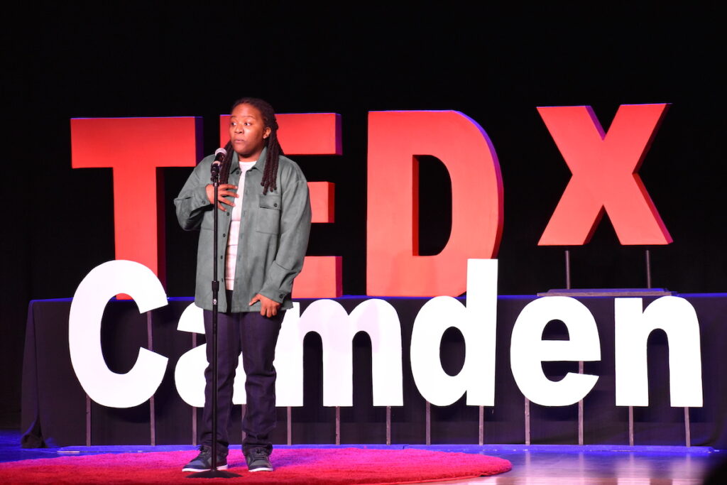tedx-camden-4 Queena Bergen performs onstage
