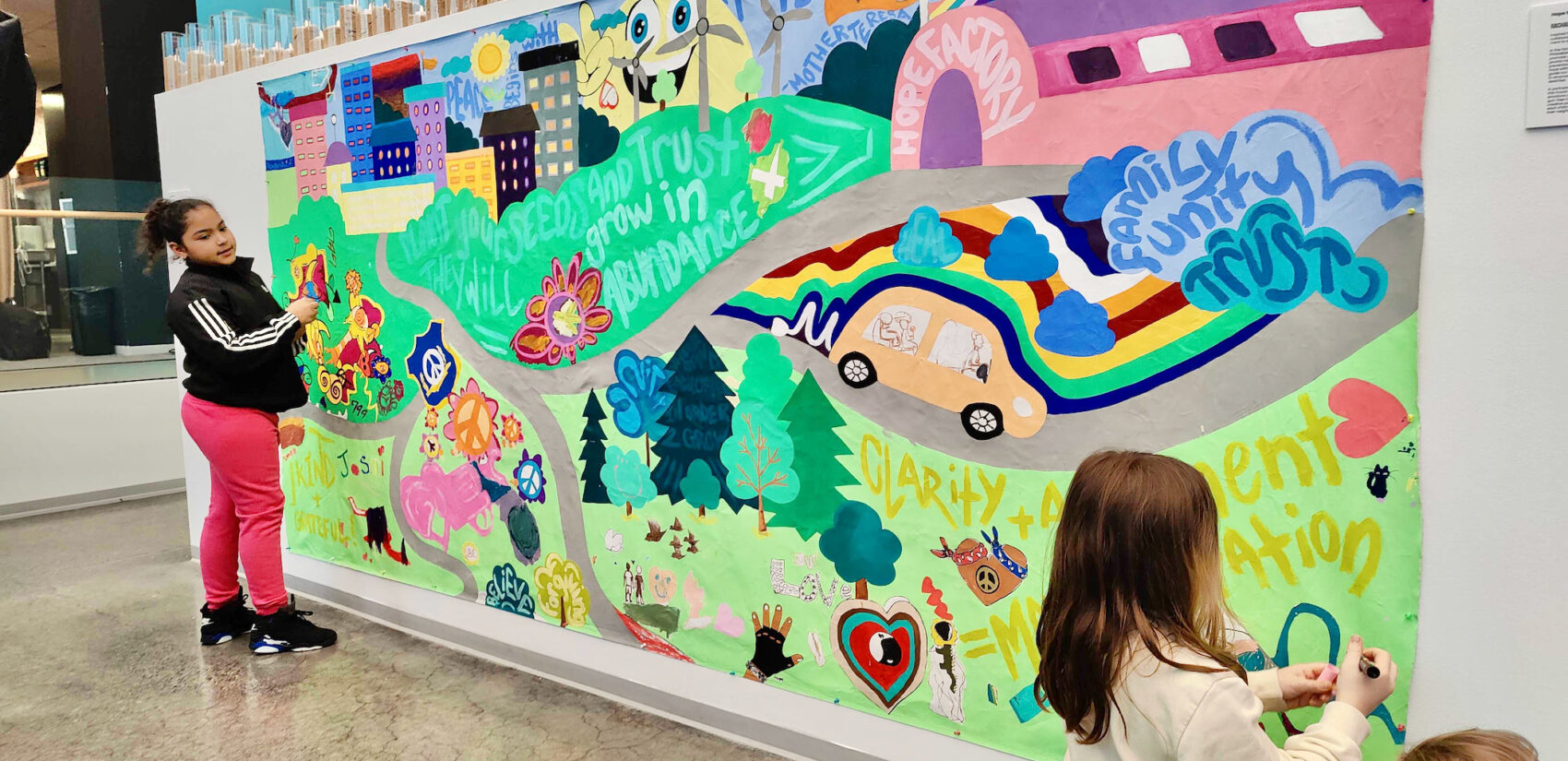 A mural titled Hope for Future Generations