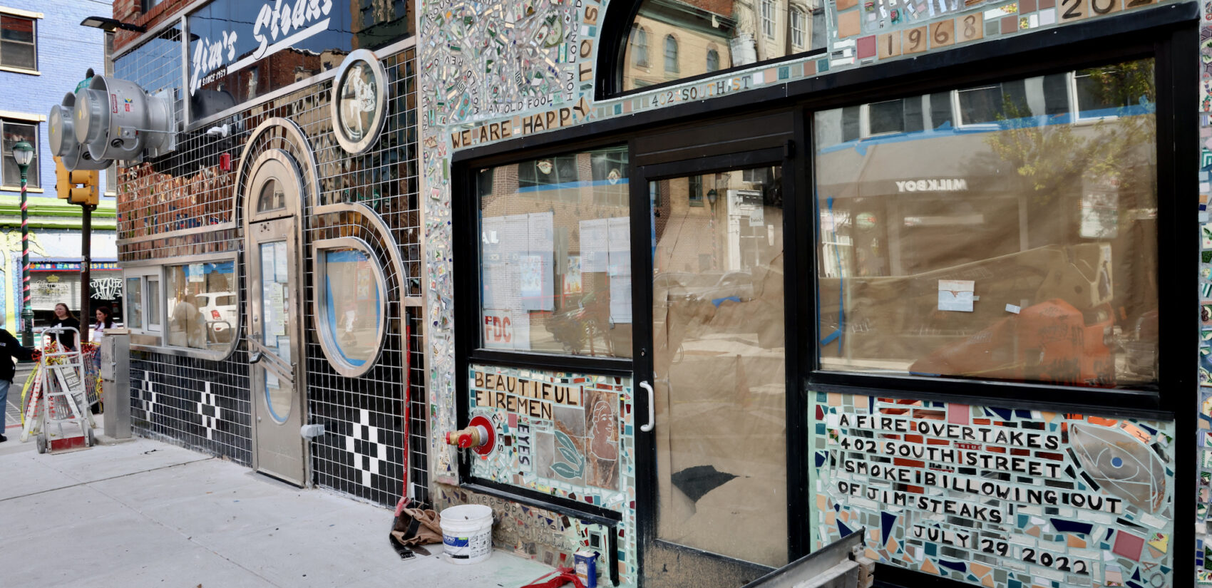 The outside of the new Jim's Steaks