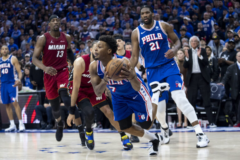 Scene from the Sixers basketball game