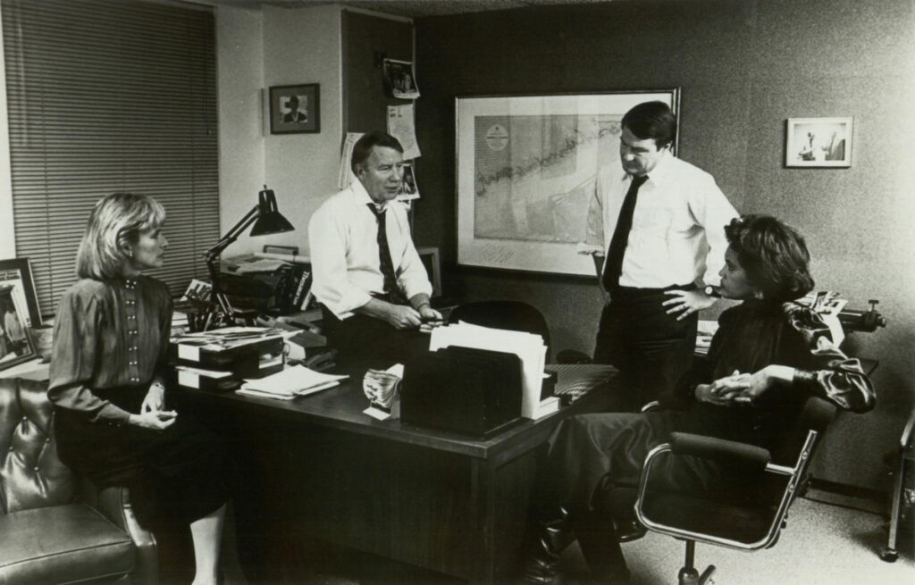 Jim Lehrer, Robert MacNeil, Judy Woodruff and Charlayne Hunter-Gault
