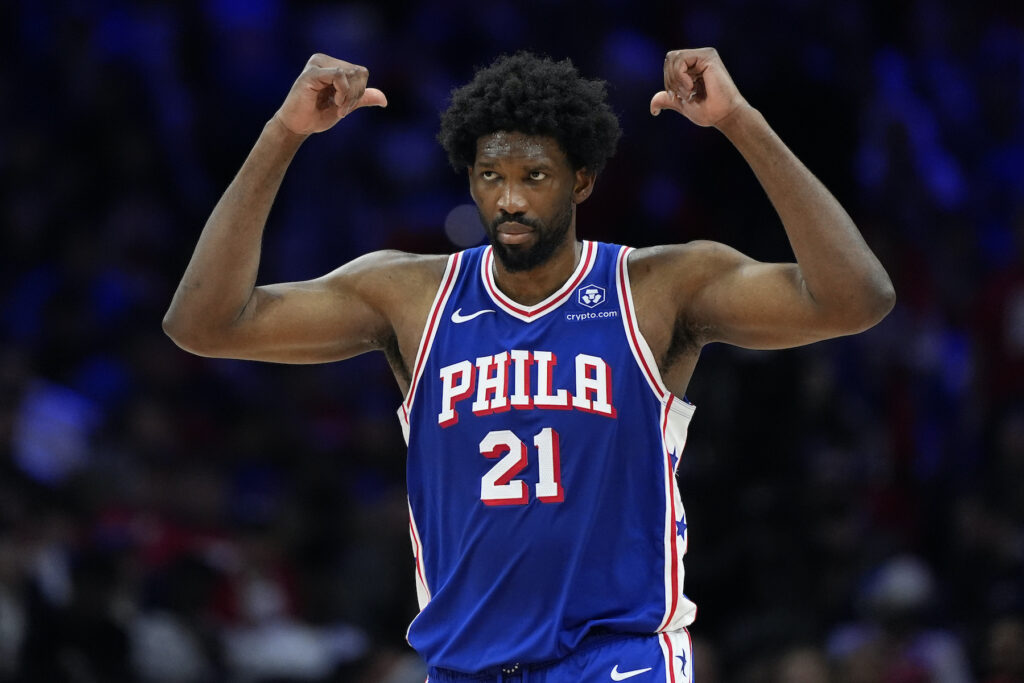 Knicks 76ers Basketball Joel Embiid