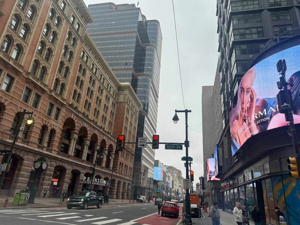 PhiladelphiaCenterCityMarketStreet-new Buildings are seen along Market Street in Center City