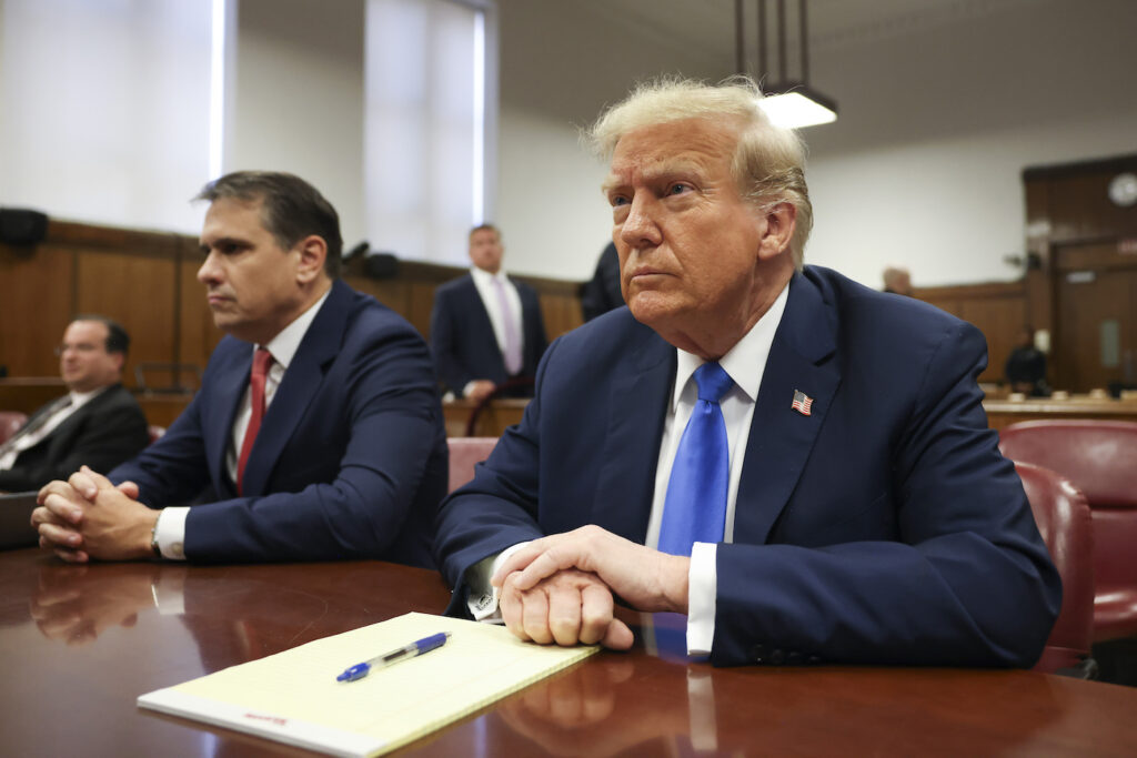 Trump Hush Money Trump in the courtroom
