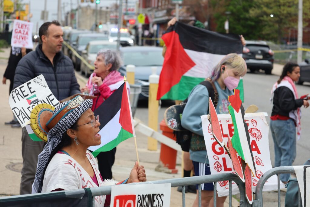 Pa. activists outside the Martin Luther King Jr. Recreational Center in North Philly