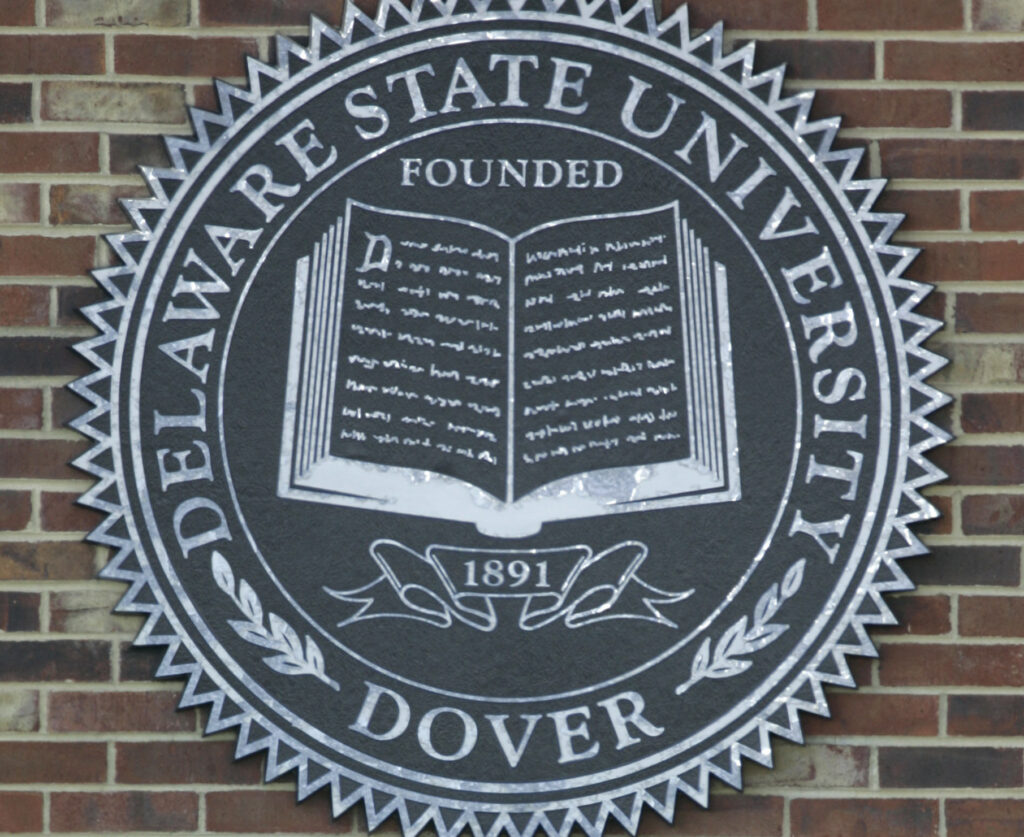 a Delaware State University sign