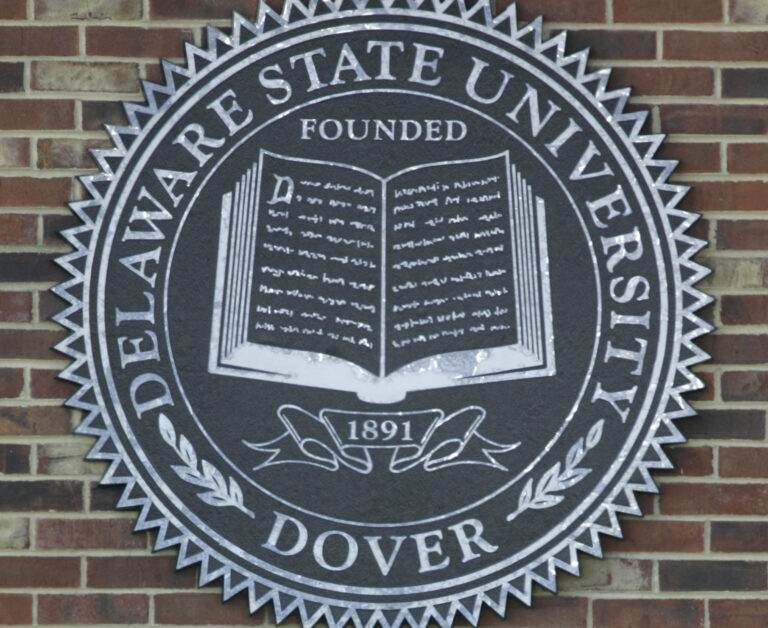 a Delaware State University sign