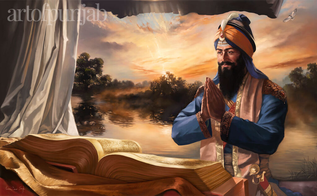 eternal-guru-sikh-art-painting Sikh painting