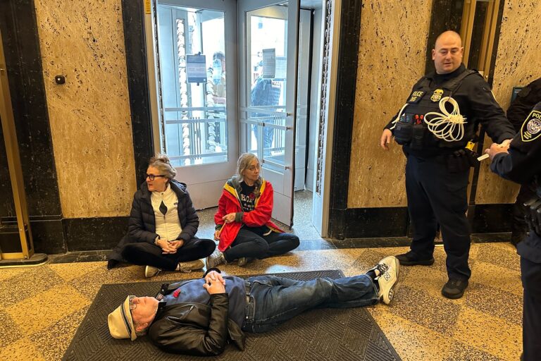 Activists protest Senator John Fetterman