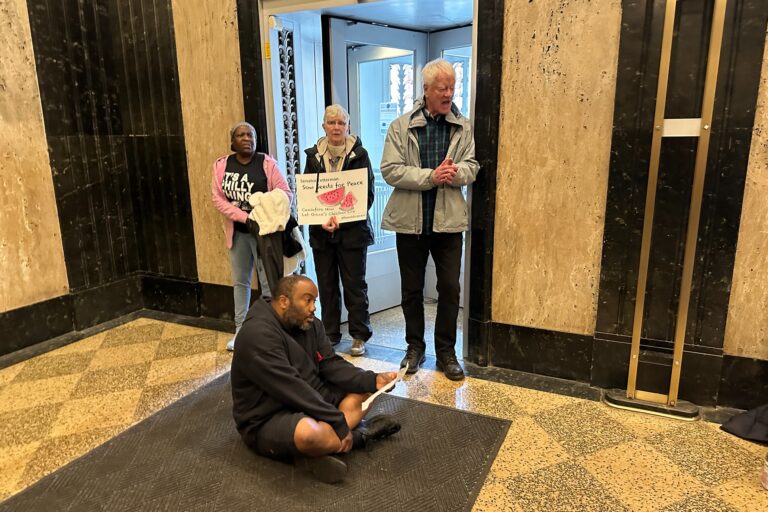 Activists protest Senator John Fetterman