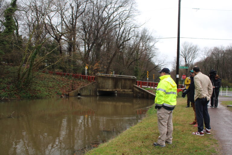 Looking at a flooded canal