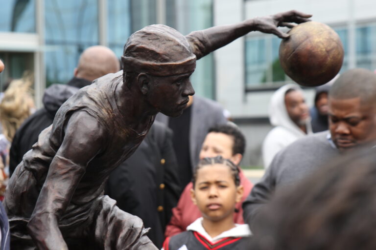 Closeup photo of the statue