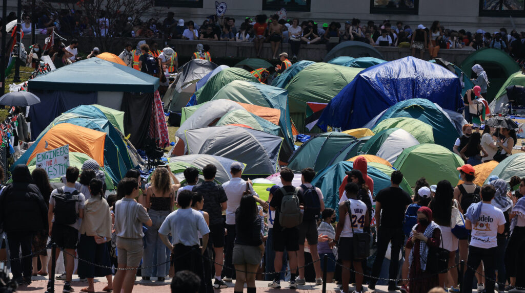 US-NEWS-CMP-COLUMBIA-USISRAEL-TALKS-1ST-LEDE-3-NY protest encampment on college campus