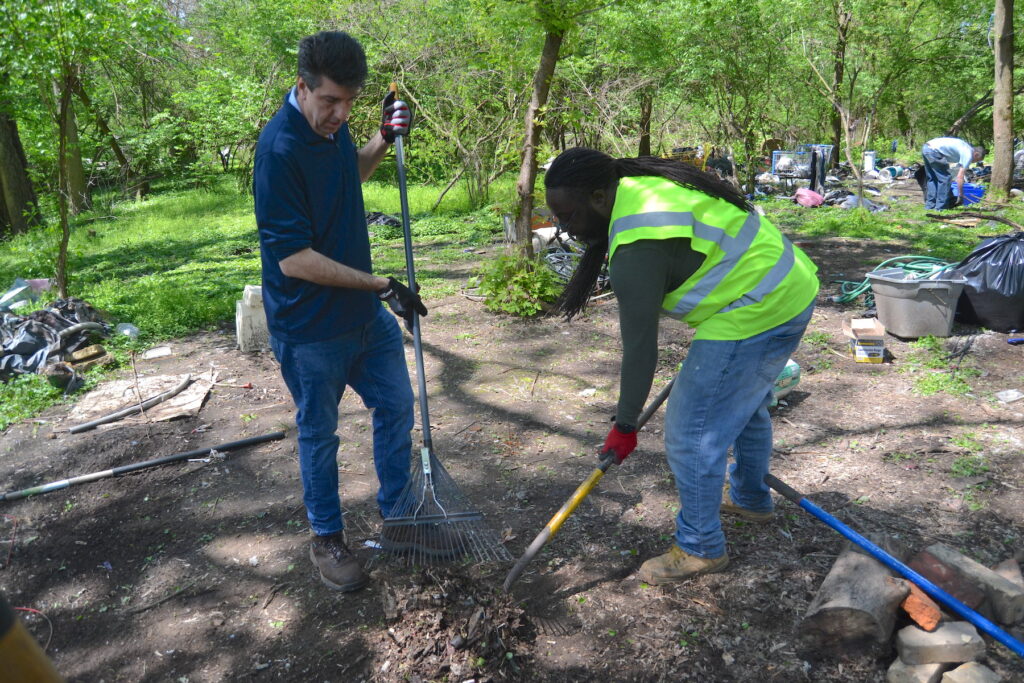 Cleaning up the encampment